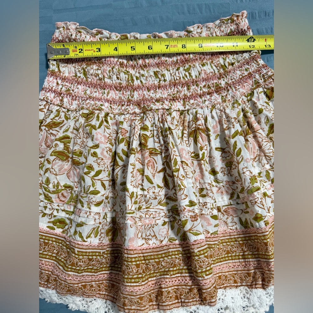 Poupette St Barth Floral Boho Crop Top & Tiered Mini Skirt Set XS - Picture 13 of 13